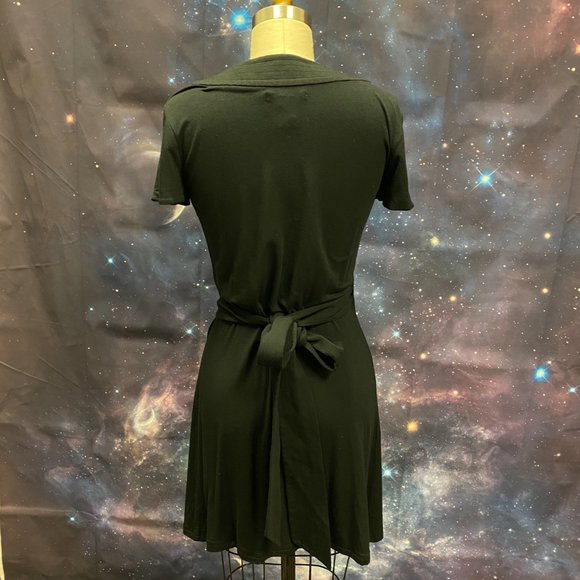 Diane Von Furstenberg Black Knit Convertible Tie Wrap Dress - S - Picture 3 of 10